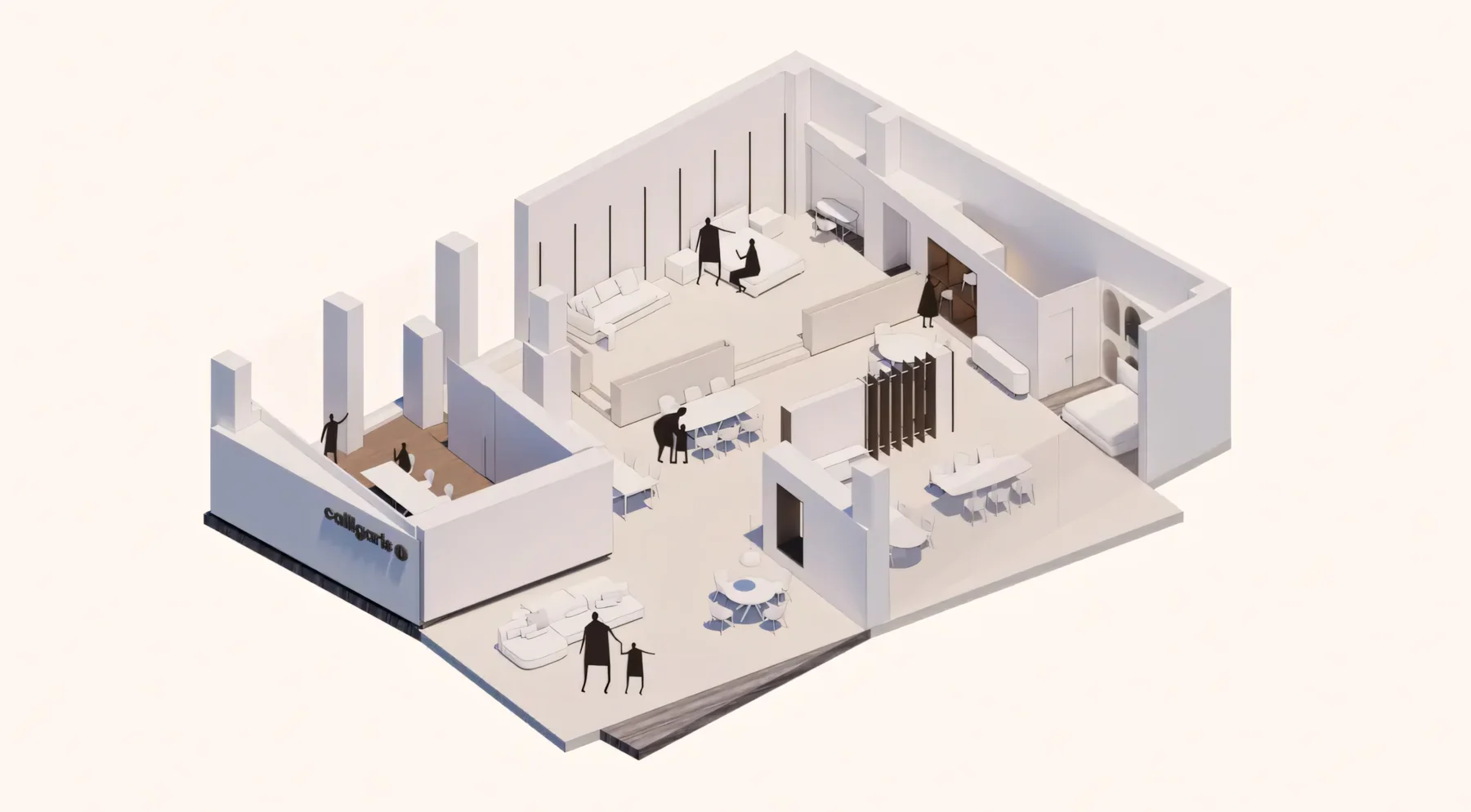 janmei calligaris flagship store: supplied source image in the transition position of the gallery sequence.